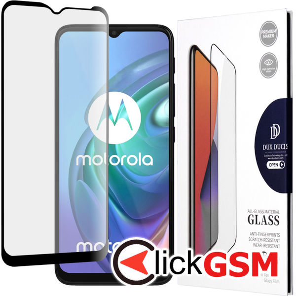 Accesoriu Folie Securizata Negru-transparenta Motorola Moto E7 Plus