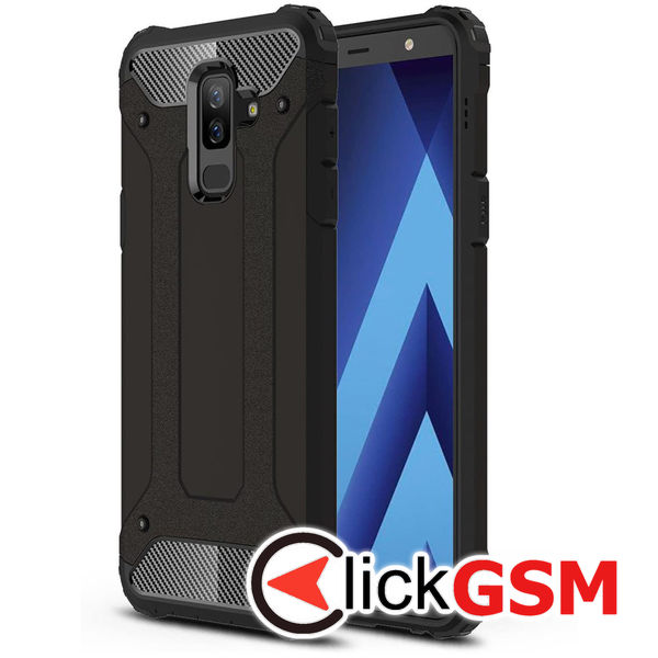 Accesoriu Husa Hybrid Armor Negru Samsung Galaxy A6 Plus 2018