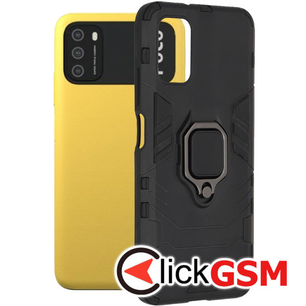 Accesoriu Husa Silicone Shield Negru Xiaomi POCO M3