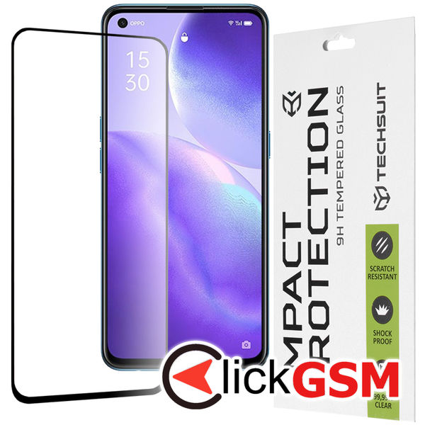 Accesoriu Folie Securizata Negru Oppo Reno5 5G