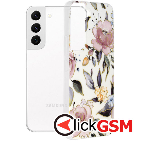 Techsuit - Marble Series - Samsung Galaxy S22 - Chloe White