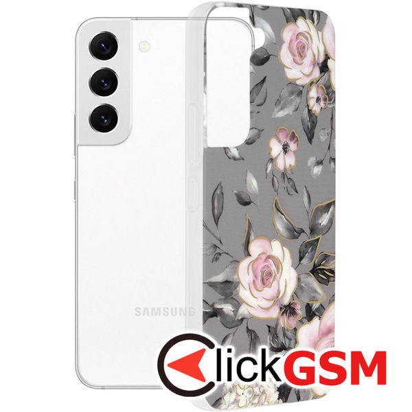 Techsuit - Marble Series - Samsung Galaxy S22 - Bloom of Ruth Gray