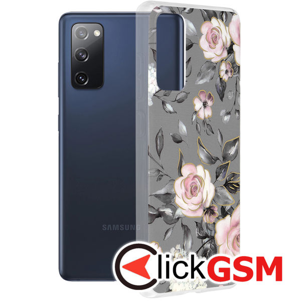 Techsuit - Marble Series - Samsung Galaxy S20 FE 4G / S20 FE 5G - Bloom of Ruth Gray