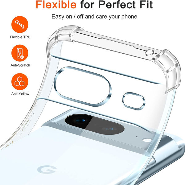 Techsuit - Shockproof Clear Silicone - Google Pixel 7 - Clear