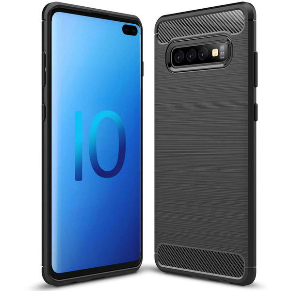 Techsuit - Carbon Silicone - Samsung Galaxy S10 - Black