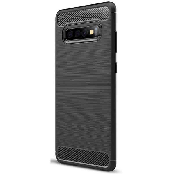 Techsuit - Carbon Silicone - Samsung Galaxy S10 - Black