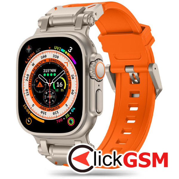 Curea Smartwatch bej-portocaliu Apple Watch fxg