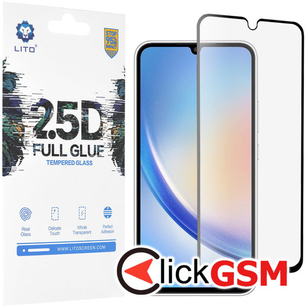 Folie Full Glue negru Samsung Galaxy A34 5G dtd