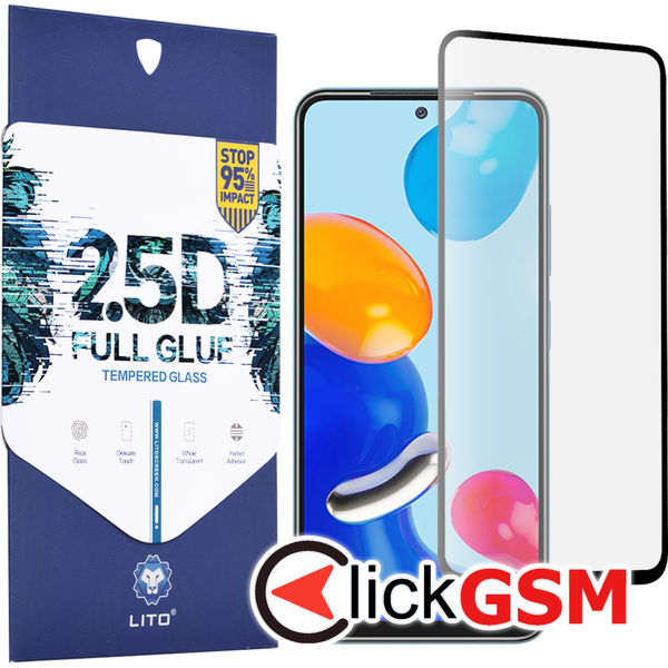 Folie Full Glue negru-transparenta Xiaomi Redmi Note 11 e1i