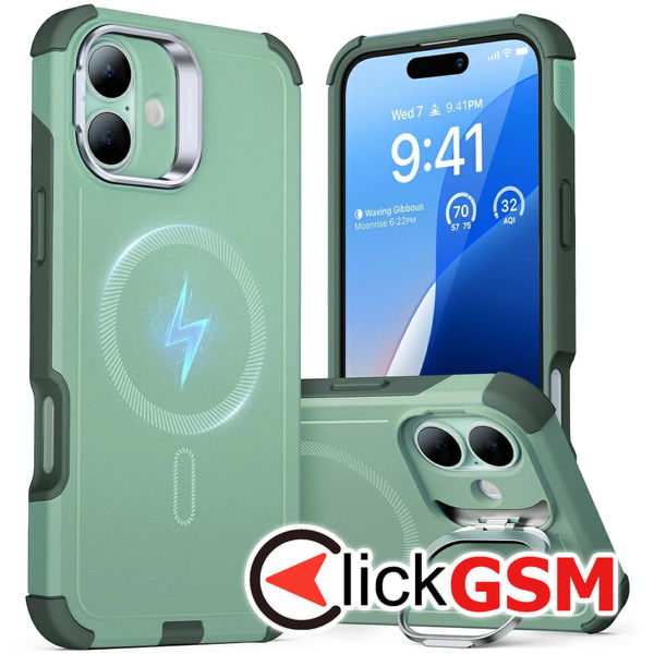 Husa Armor verde Apple iPhone 16 gqn