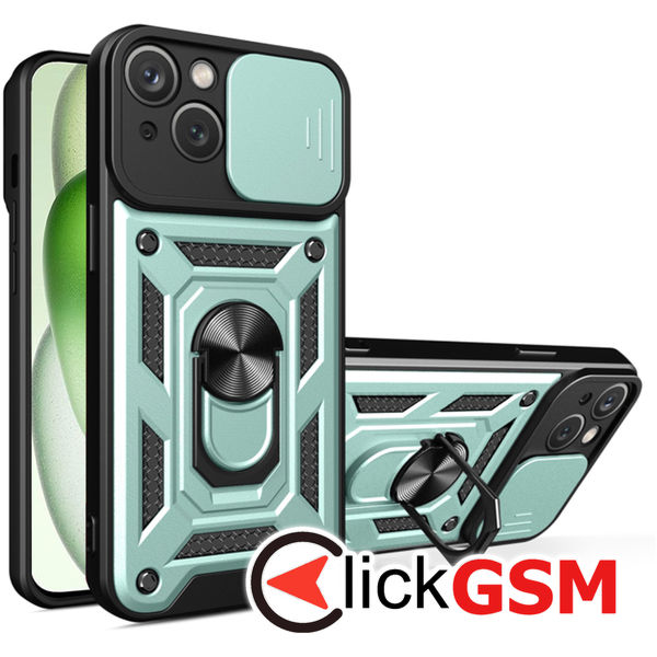 Husa CamShield verde Apple iPhone 15 aem