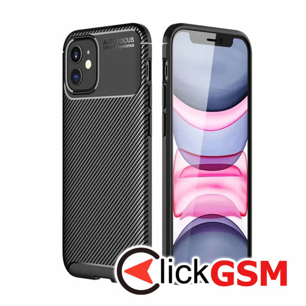 Husa Carbon Fiber negru Apple iPhone 11 bg9