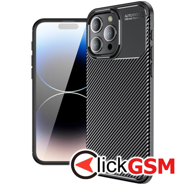 Husa Carbon Fiber negru Apple iPhone 14 Pro Max bgj