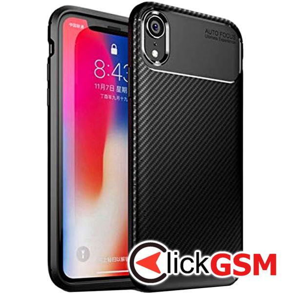 Husa Carbon Fiber negru Apple iPhone XR bgc