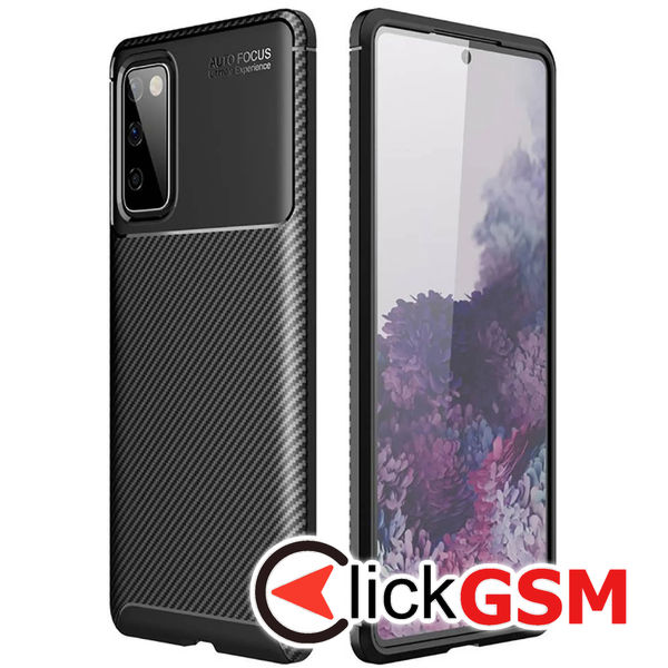 Husa Carbon Fiber negru Samsung Galaxy S20 FE bgp