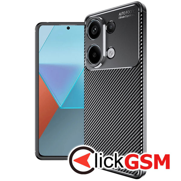 Husa Carbon Fiber negru Xiaomi Redmi Note 13 4G bhx