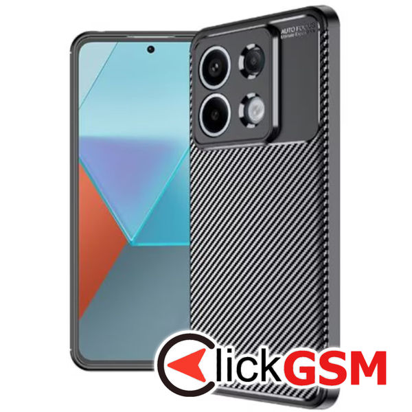 Husa Carbon Fiber negru Xiaomi Redmi Note 13 5G bhr