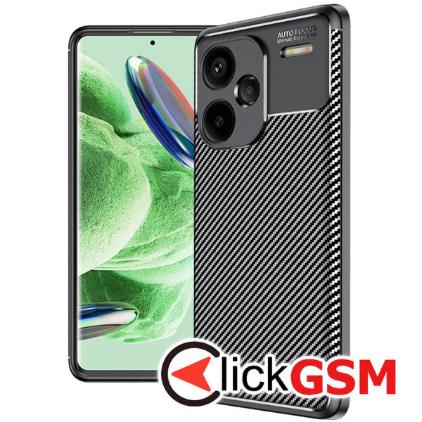 Husa Carbon Fiber negru Xiaomi Redmi Note 13 Pro+ bht