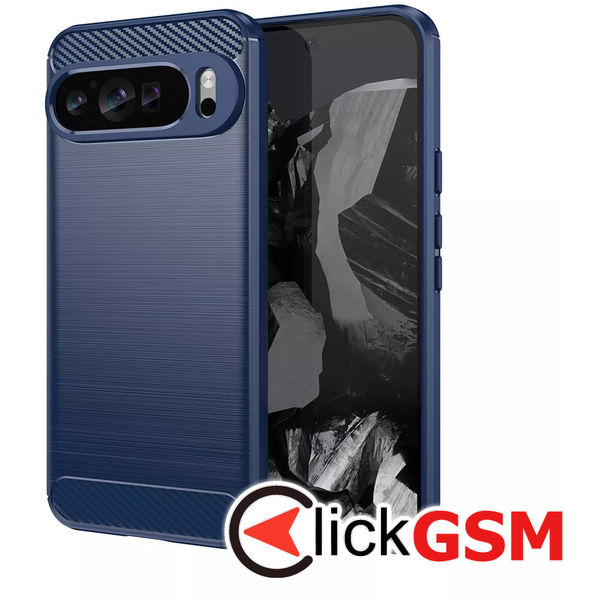 Husa Carbon Silicone Google Pixel 9 Pro