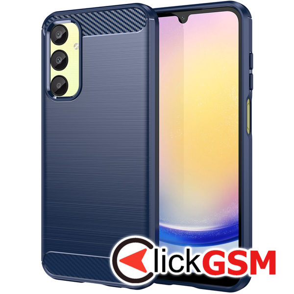 Husa Carbon Silicone albastru Samsung Galaxy A25 bjv