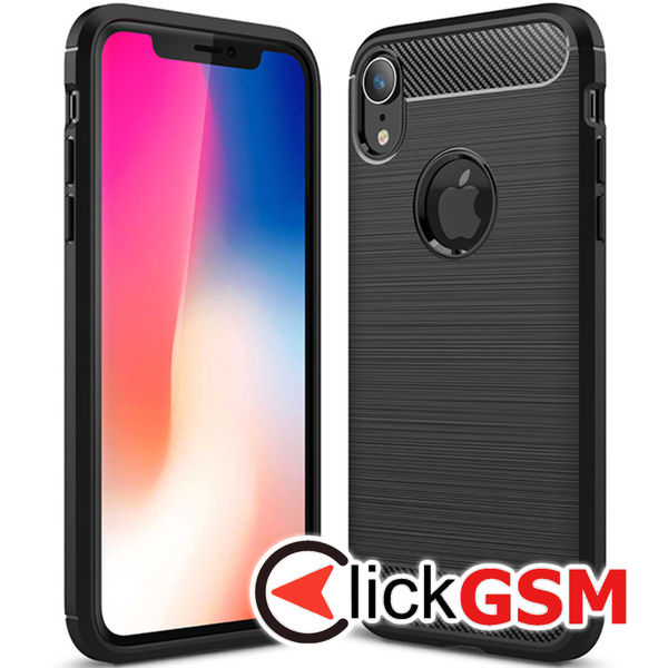 Husa Carbon Silicone Apple iPhone XR