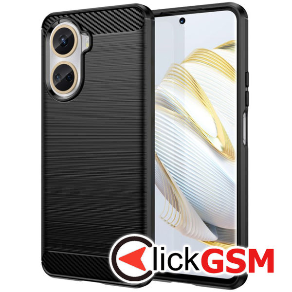 Husa Carbon Silicone negru Huawei nova 10 SE 7gm