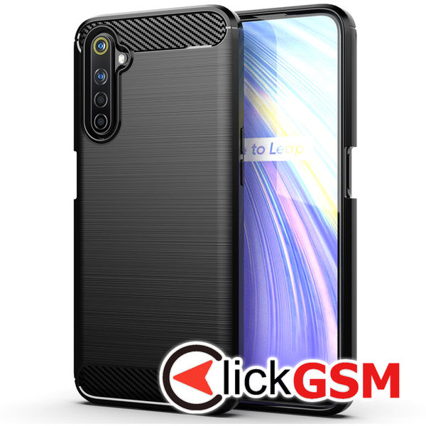 Husa Carbon Silicone Realme 6 Pro