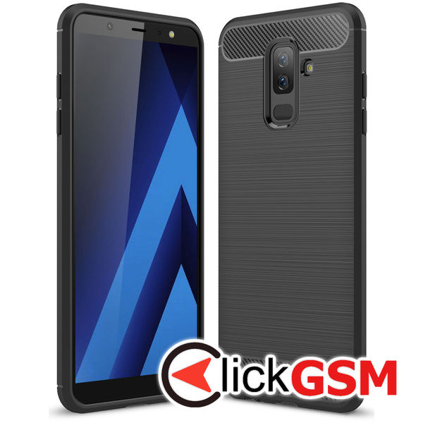 Husa Carbon Silicone Samsung Galaxy A6 Plus 2018