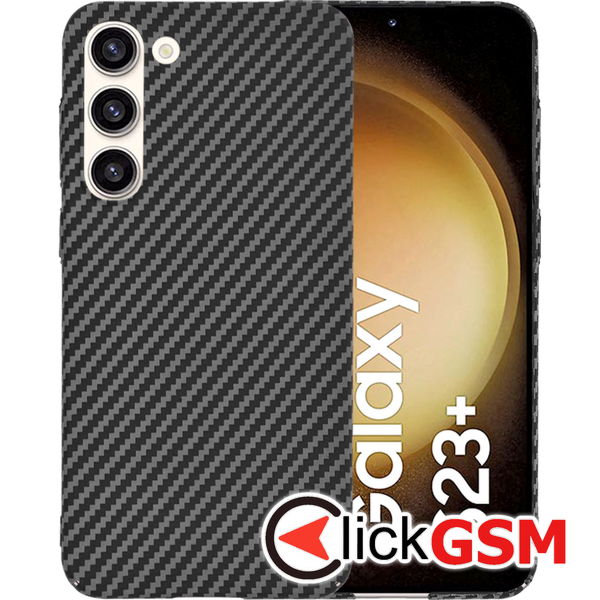 Husa Carbonite negru Samsung Galaxy S23+ e6y