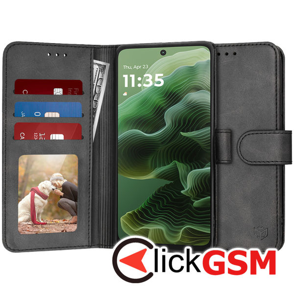 Husa Carte negru Motorola Moto G35 5ib