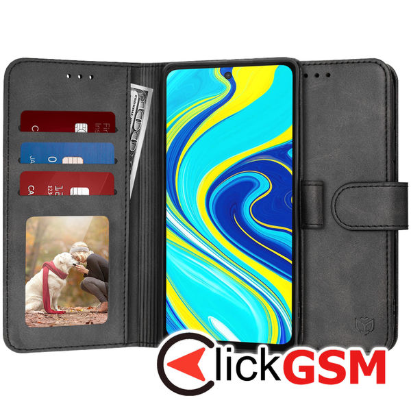 Husa Carte negru Xiaomi Redmi Note 9 Pro 94g