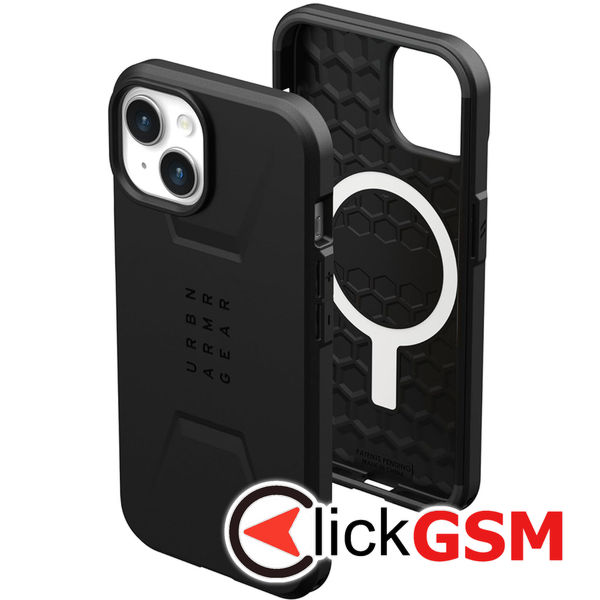 Husa Civilian negru Apple iPhone 15 Plus ilq