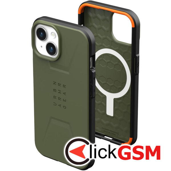 Husa Civilian verde Apple iPhone 15 ils