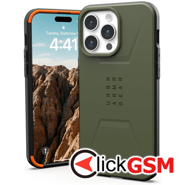 Husa Civilian verde Apple iPhone 15 Pro ild