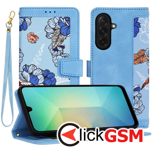 Husa Flip bleu Samsung Galaxy A26 4o5