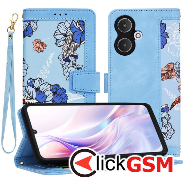 Husa Flip bleu Xiaomi Redmi 13C 5G gm5