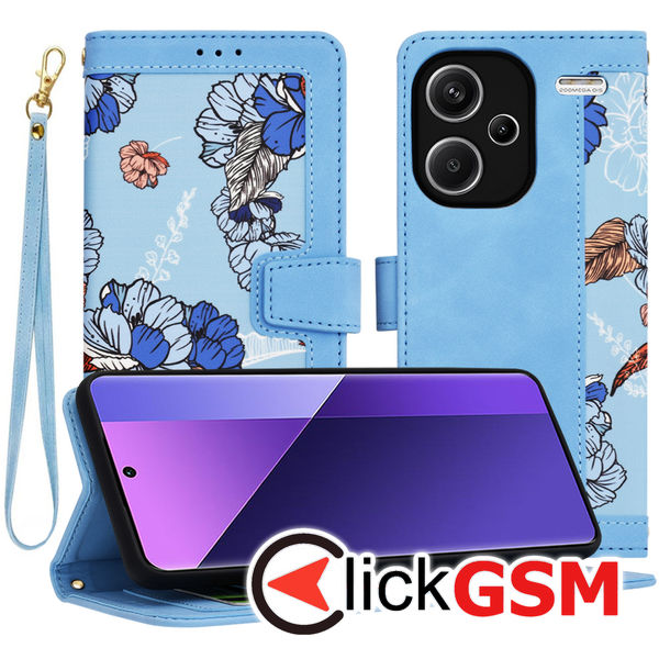 Husa Flip bleu Xiaomi Redmi Note 13 Pro+ e2w