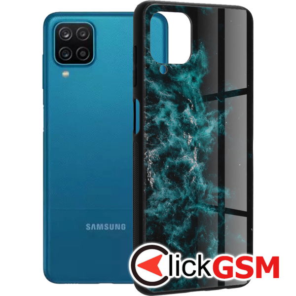 Husa Glaze albastru Samsung Galaxy A12 4st