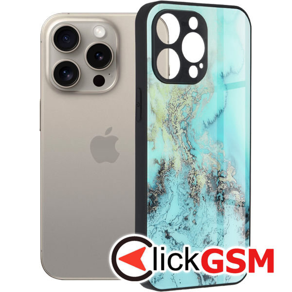 Husa Glaze bleu Apple iPhone 15 Pro Max 3ok