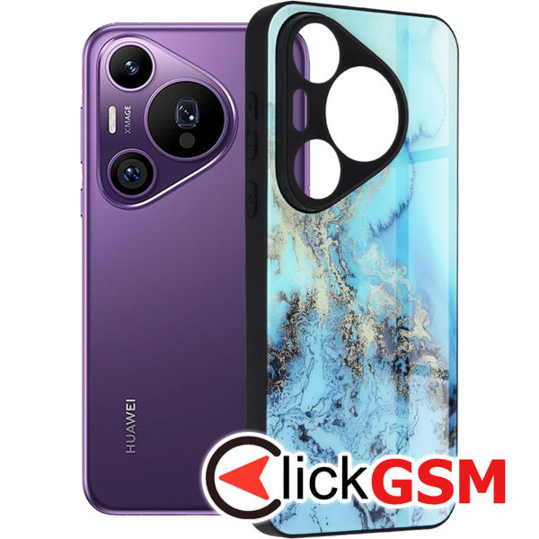 Husa Glaze bleu Huawei Pura 70 Pro edx