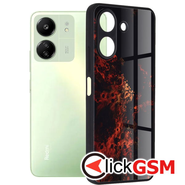 Husa Glaze rosu Xiaomi Redmi 13C 7si