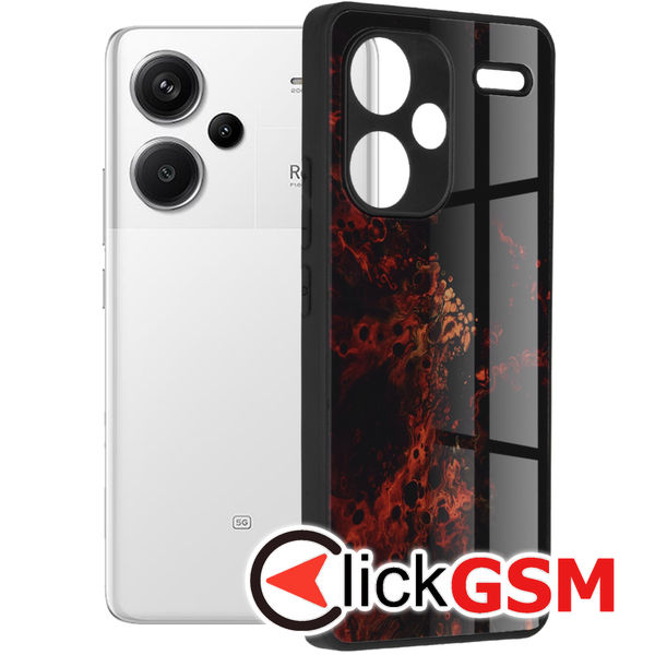 Husa Glaze rosu Xiaomi Redmi Note 13 Pro+ 7za