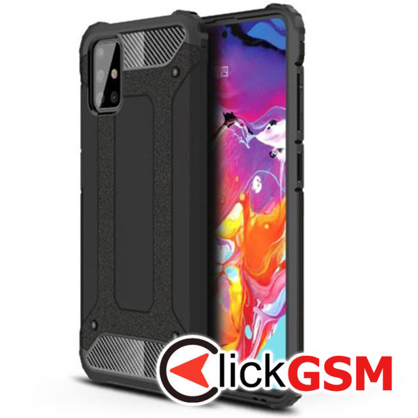 Husa Hybrid Armor negru Samsung Galaxy A51 55a