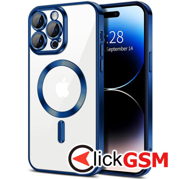 Husa Luxury Crystal albastru Apple iPhone 14 Pro Max a93