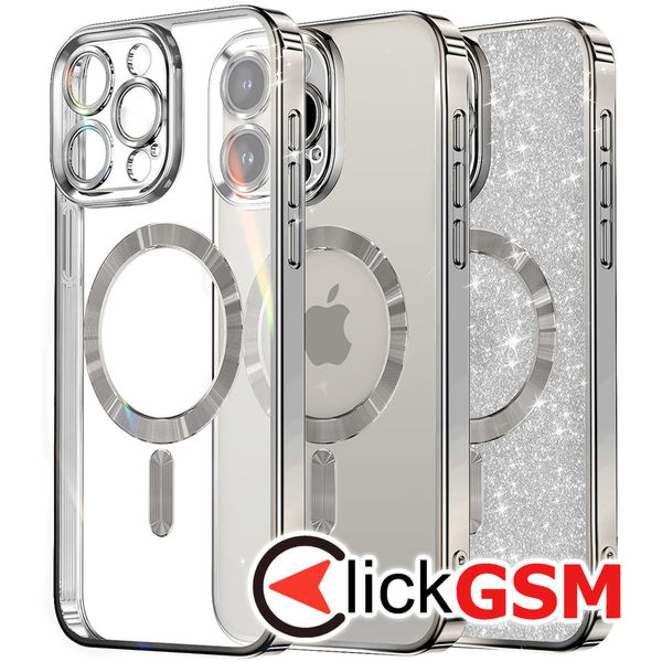 Husa Luxury Crystal argintiu Apple iPhone 12 Pro apn