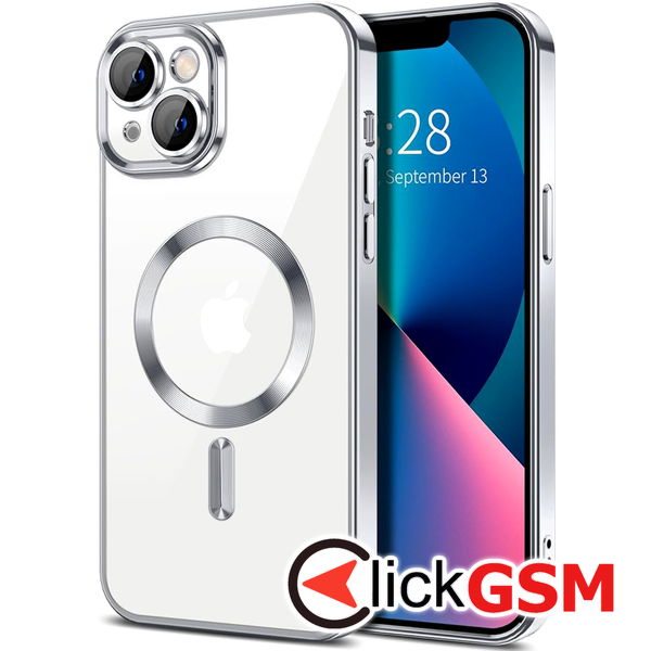 Husa Luxury Crystal argintiu Apple iPhone 13 a8j