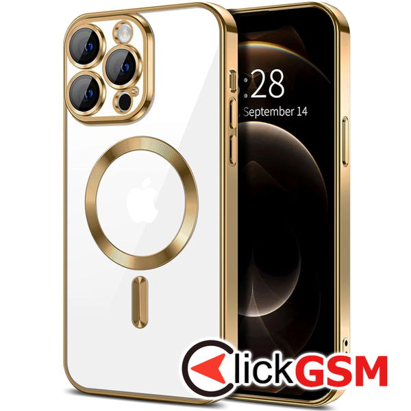 Husa Luxury Crystal auriu Apple iPhone 12 Pro Max a8e