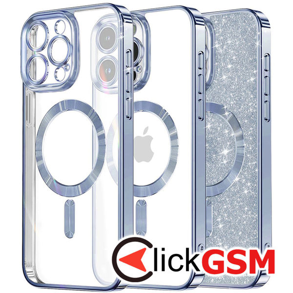 Husa Luxury Crystal bleu Apple iPhone 12 Pro api