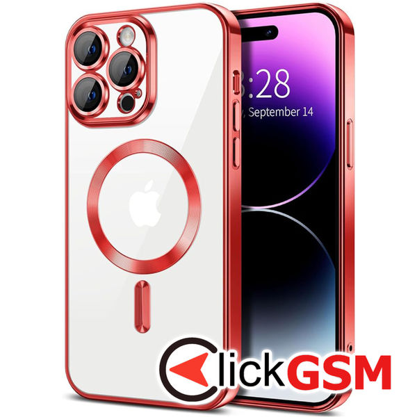 Husa Luxury Crystal rosu Apple iPhone 14 Pro Max a92