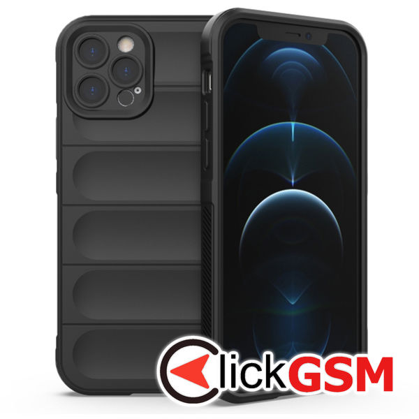 Husa Magic Shield negru Apple iPhone 12 Pro 6at